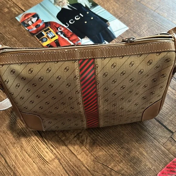 Gucci Authentic Original 70’s 6 Piece Boston Collection Tan and Red - Picture 3 of 17